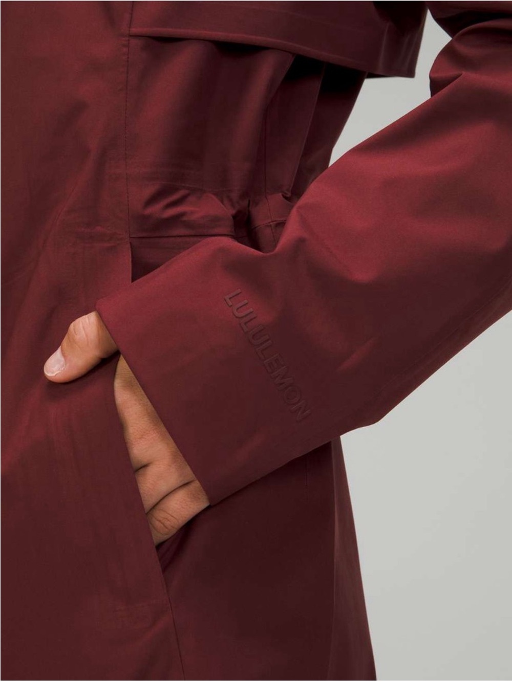Lululemon Rain Rebel Jacket Waterproof Utility Jacket Red Merlot Size 6 Small - Picture 5 of 16